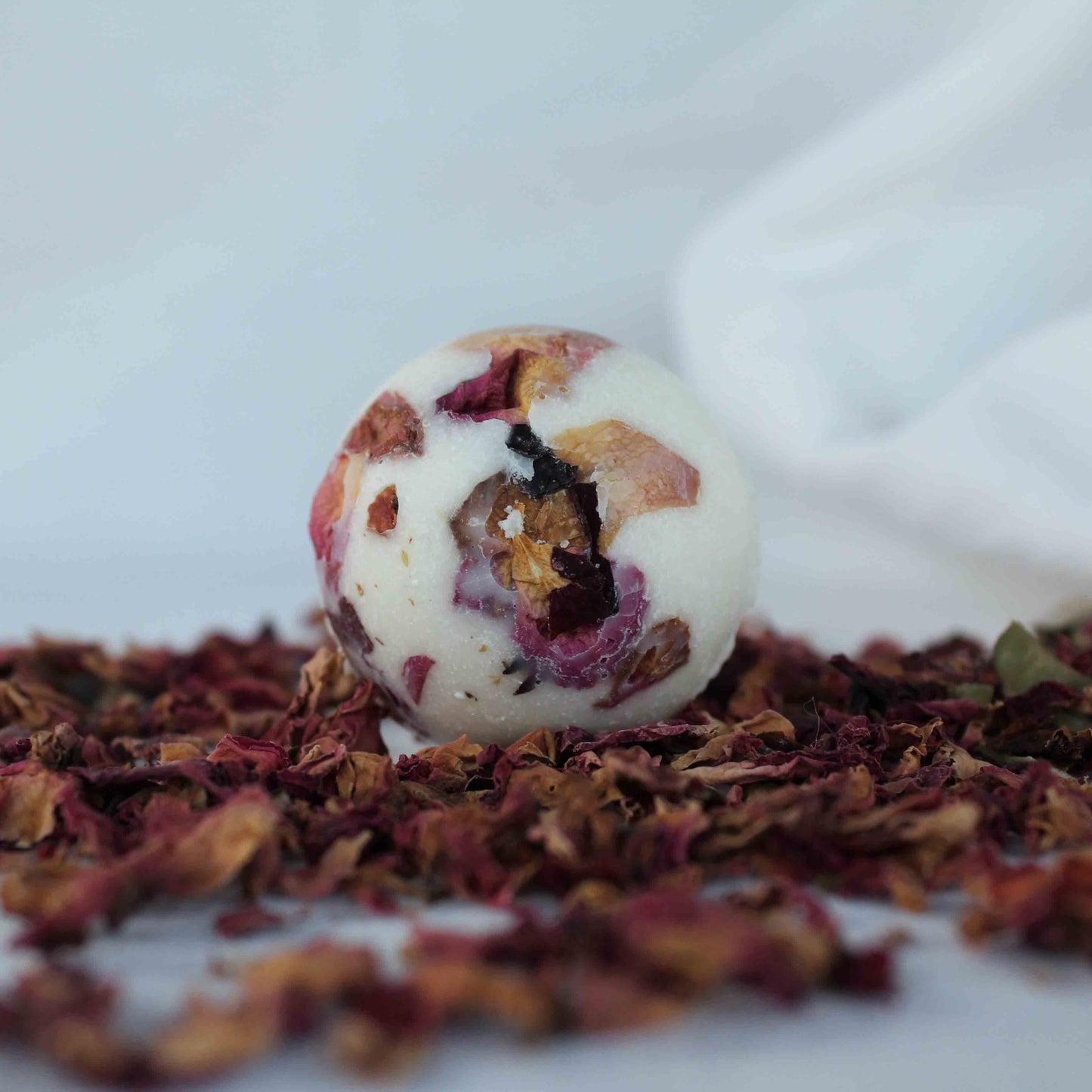 Bomba de baño natural de rosas
